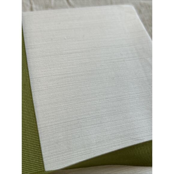 Michael Aram Striated Band 400 TC Cotton Queen Fitted Sheet Ivory Natural - Picture 5 of 7